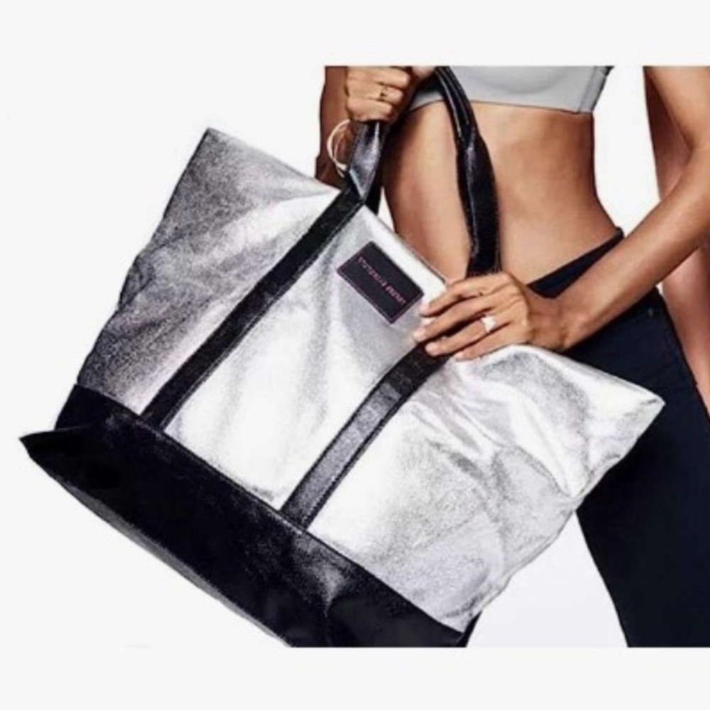 Victoria’s Secret silver tote bag NEW